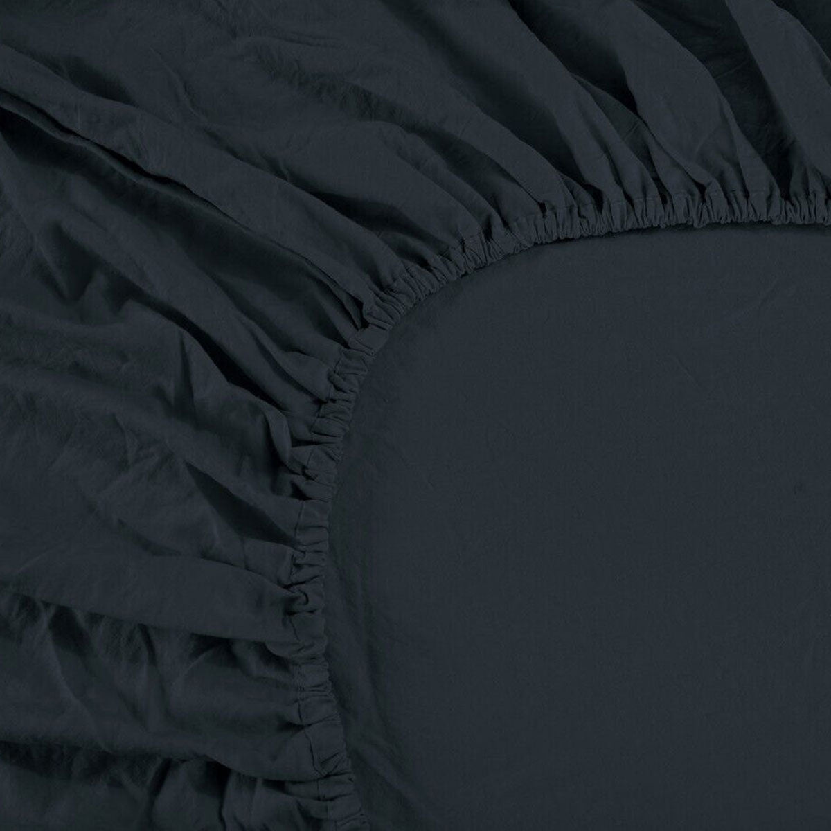 Ramesses 1000TC Linen Bamboo Fitted Sheet Combo Set - Charcoal King