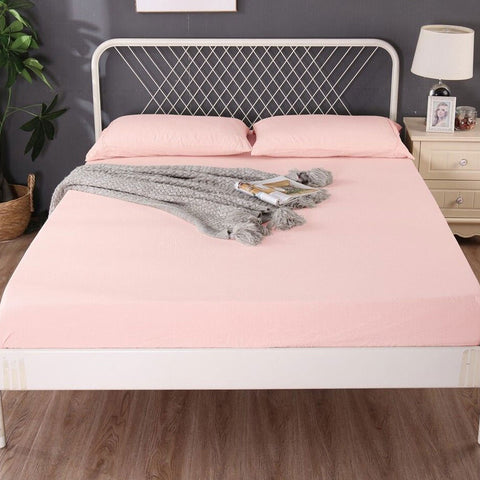 Ramesses 1000TC Linen Bamboo Fitted Sheet Combo Set - Dusty Pink King Single