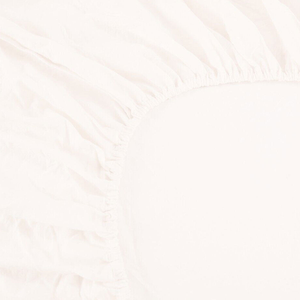 Ramesses 1000TC Linen Bamboo Fitted Sheet Combo Set - White Double