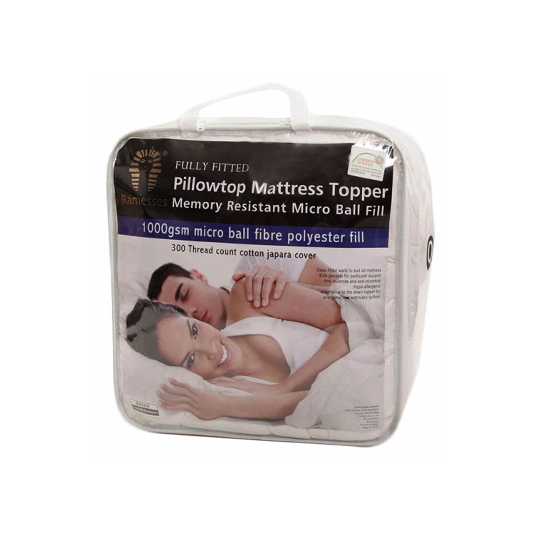Ramesses Fully Fitted Pillowtop Mattress Topper - Double