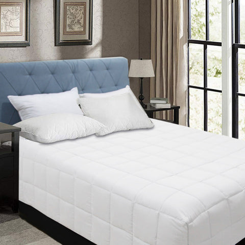 Shangri-La Bamboo Blend Microfiber Box End Quilt - White King Single