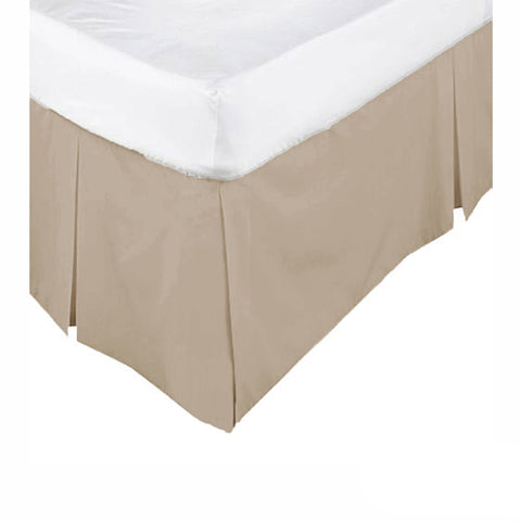 KINGDOM Box Pleated Valance Linen - Easy Care, Machine Washable, King Size - SuperSaverAU - view 1