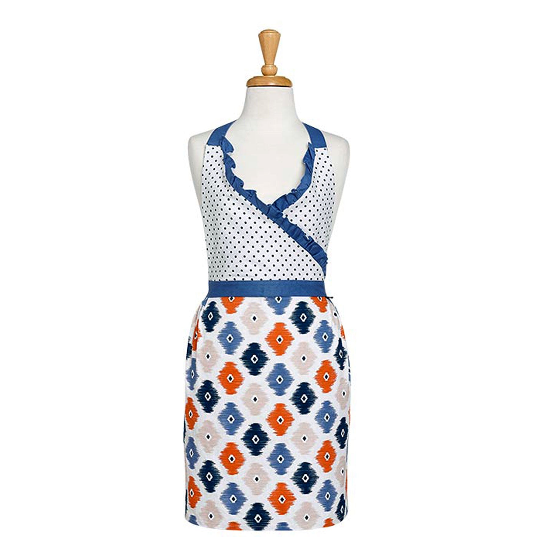 Ladelle Mila Cotton Kitchen Apron 70 x 89 cm - Mosaic Artwork, AZO Free Dyes - SuperSaverAU - view 1