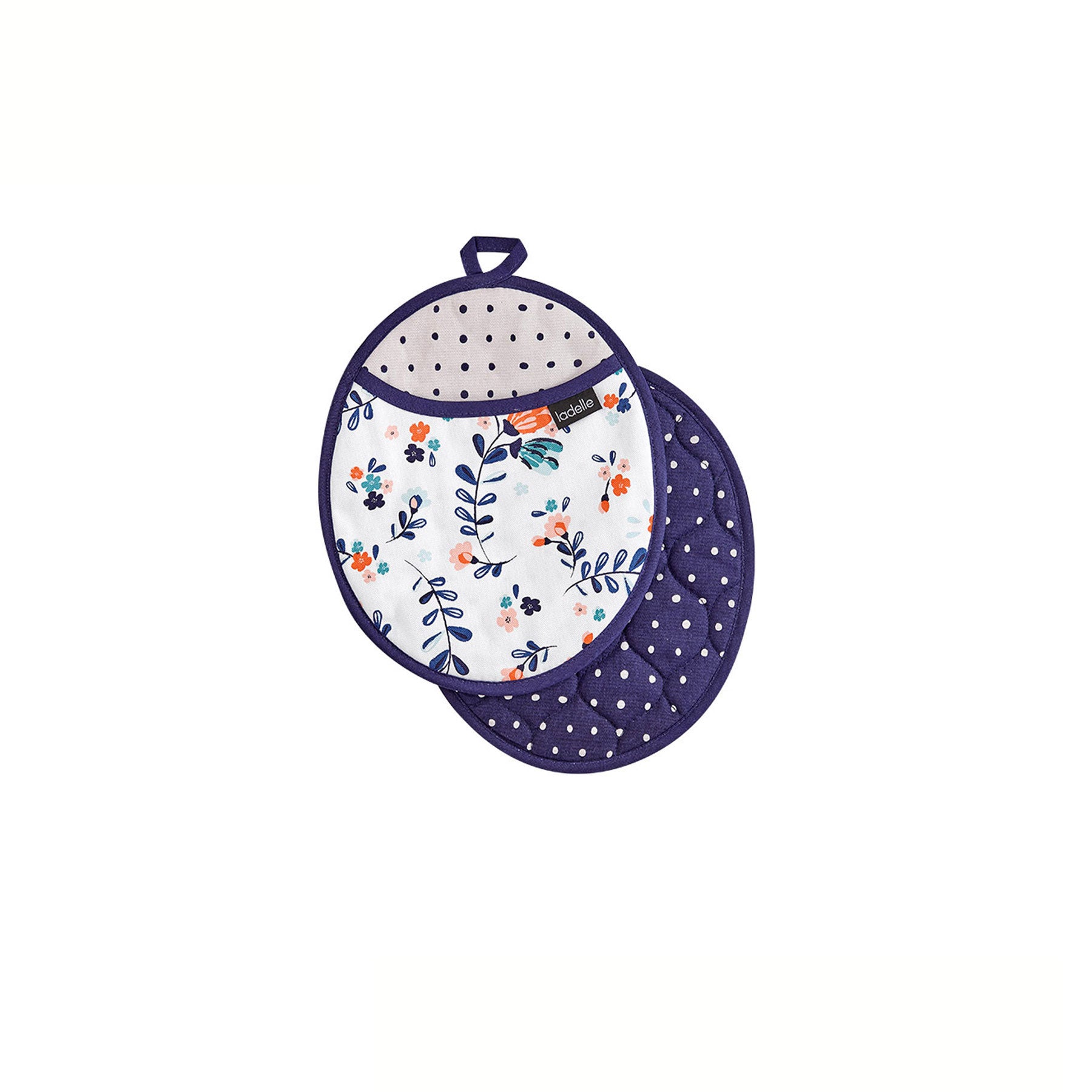 Ladelle Aimer La Vie Set of 2 Cotton Pot Holders - Floral Print, 19 x 24 cm - SuperSaverAU - view 1