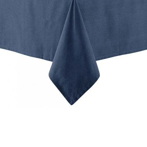 Ladelle Base Navy Linen Look Tablecloth 100% Cotton 150 x 300 cm - SuperSaverAU - view 1