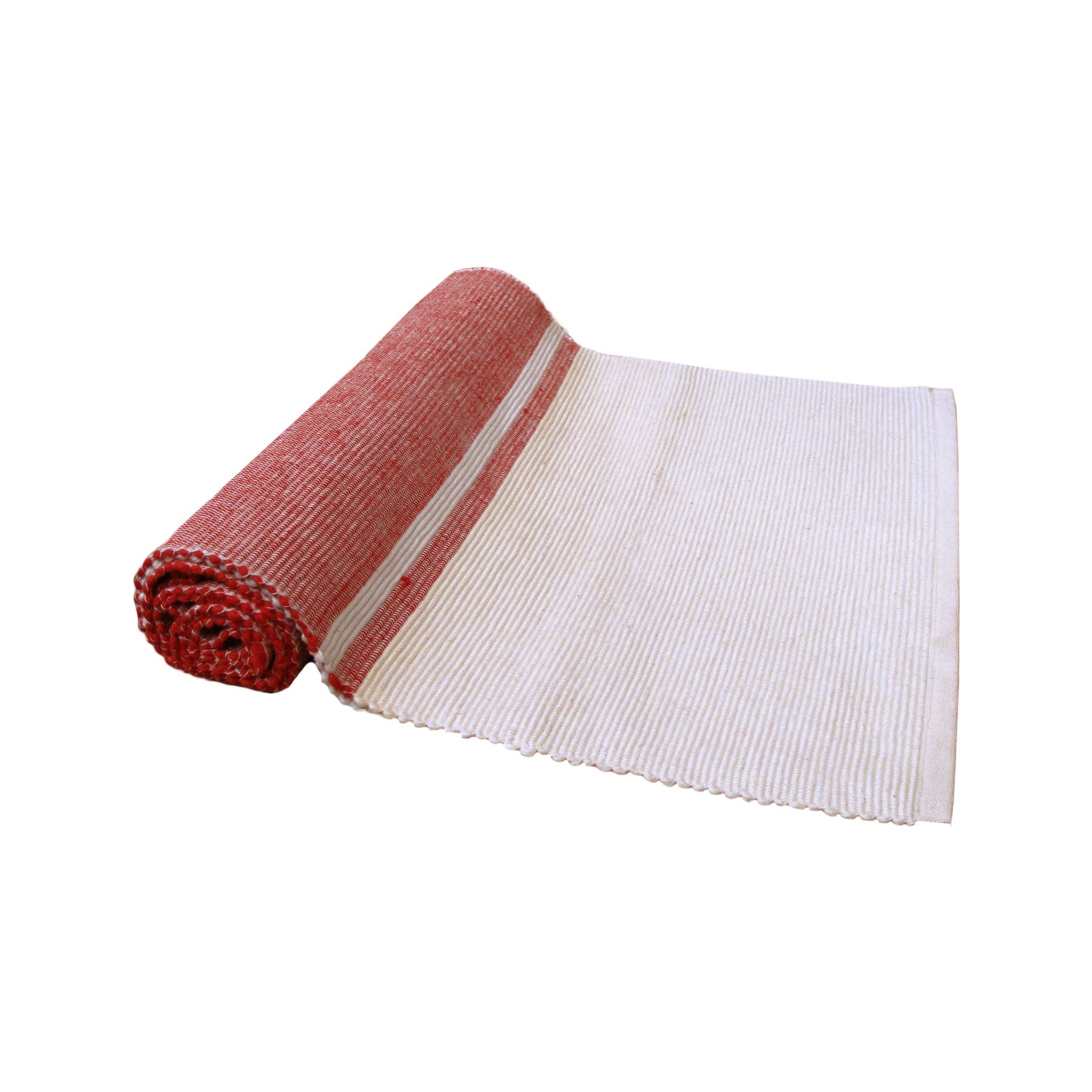 Delta Ribbed Red Table Runner 34 x 150 cm - 100% Cotton, Machine Washable - SuperSaverAU - view 1
