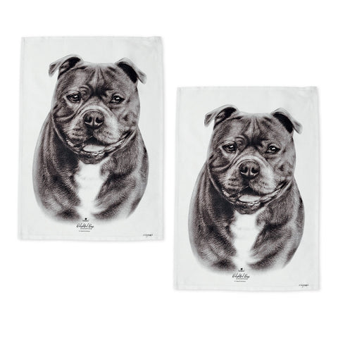 Delightful Dogs Kitchen Tea Towels Set of 2, 50 x 70 cm, 100% Cotton - SuperSaverAU - view 1