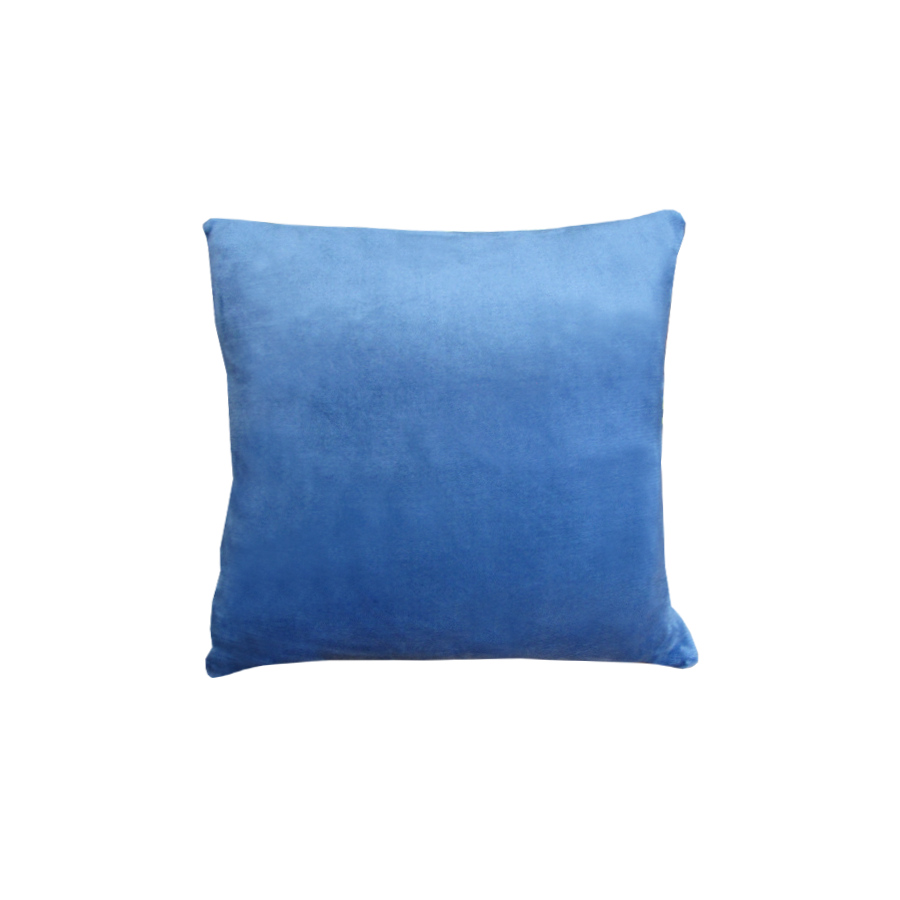 Alastairs Augusta Faux Mink Square Cushion 43x43 cm - Quilted Design Denim - SuperSaverAU - view 1