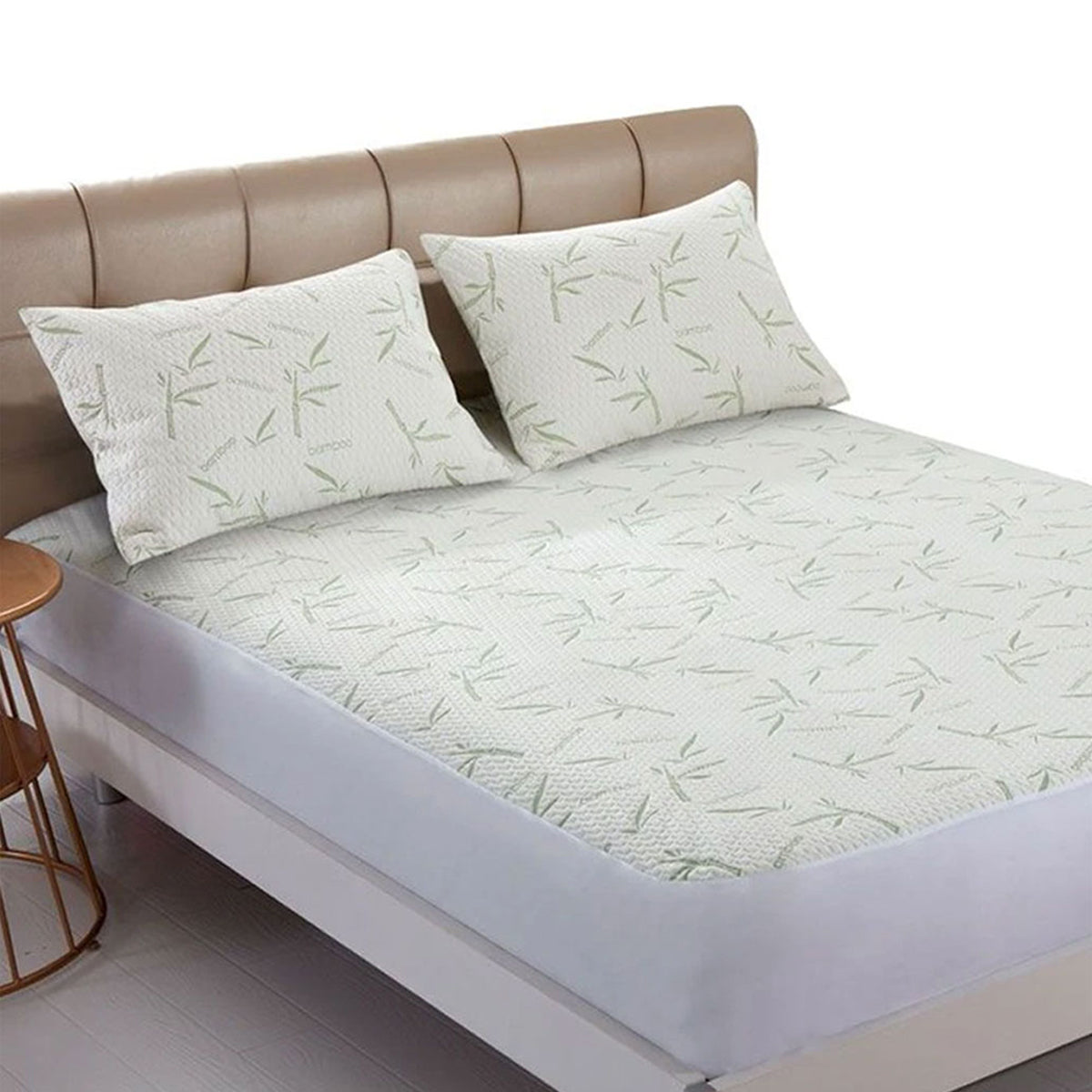 Alastairs Nature Basics Bamboo Waterproof Mattress Protector Queen - Antifungal, Antibacterial, Hypoallergenic - SuperSaverAU - view 1