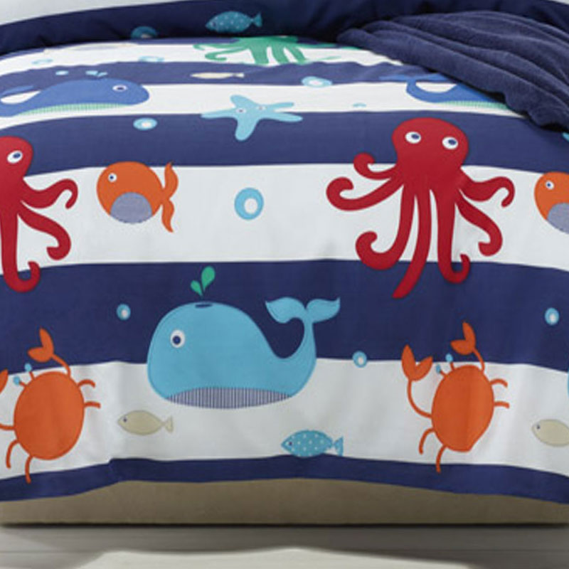 Jiggle & Giggle Sea Creature Quilt Cover Set 180x210cm - Smooth Finish - SuperSaverAU - view 3