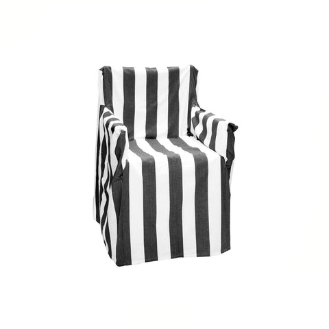 Rans Alfresco Cotton Director Chair Cover - Striped Black - SuperSaverAU - view 1