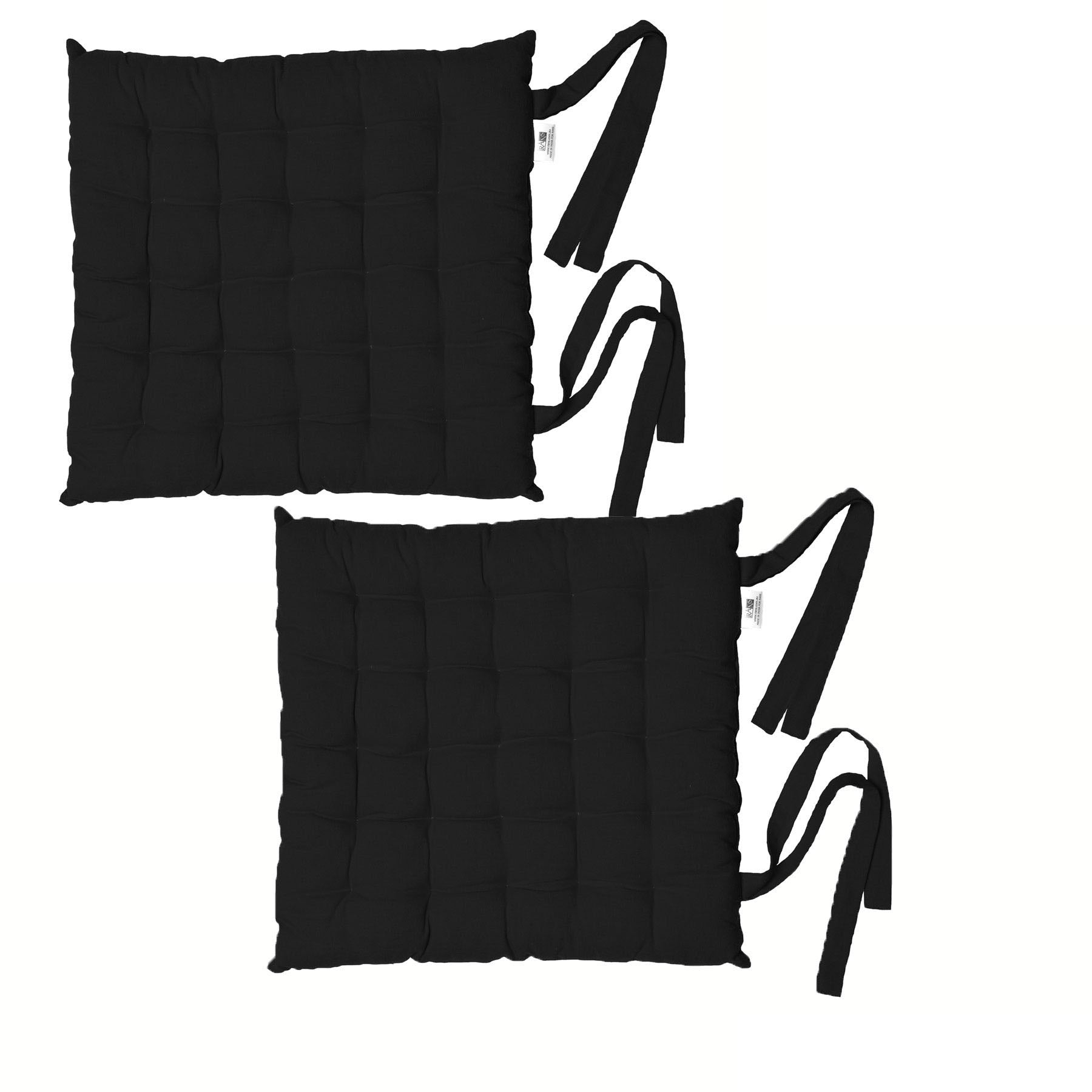 Rans Alfresco Set of 2 Cotton Chair Pads 40x40 cm - Stripe Quilted Design - SuperSaverAU - view 1