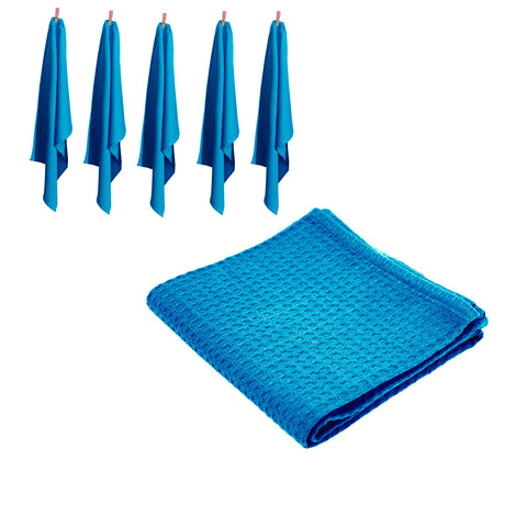 Rans Set of 6 Cotton Waffle Tea Towels 50x70 cm - Super Absorbent, Lint Free - SuperSaverAU - view 1