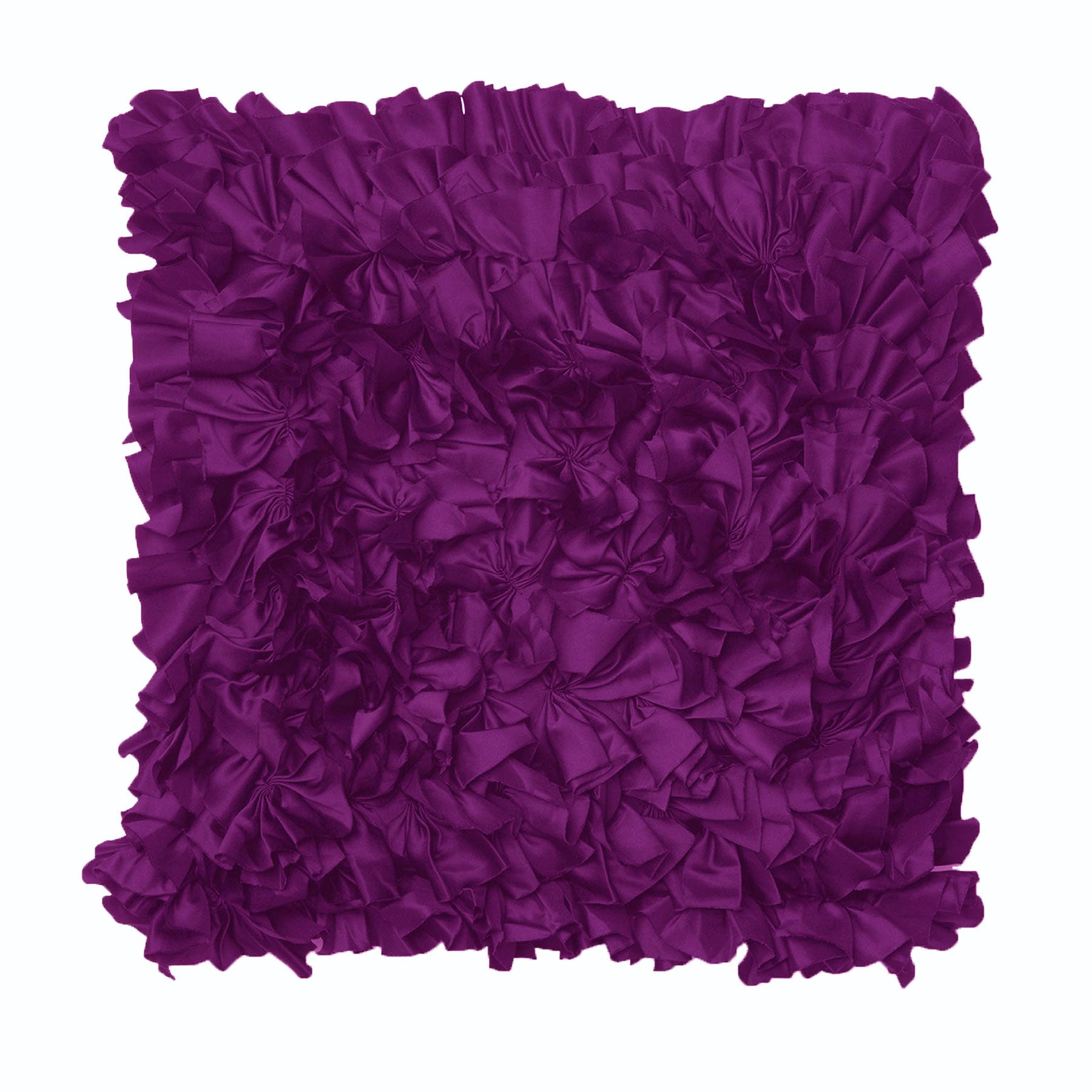 Rapee Morocco Can Can Ruffled Filled Cushion - Violet, 43 x 43cm