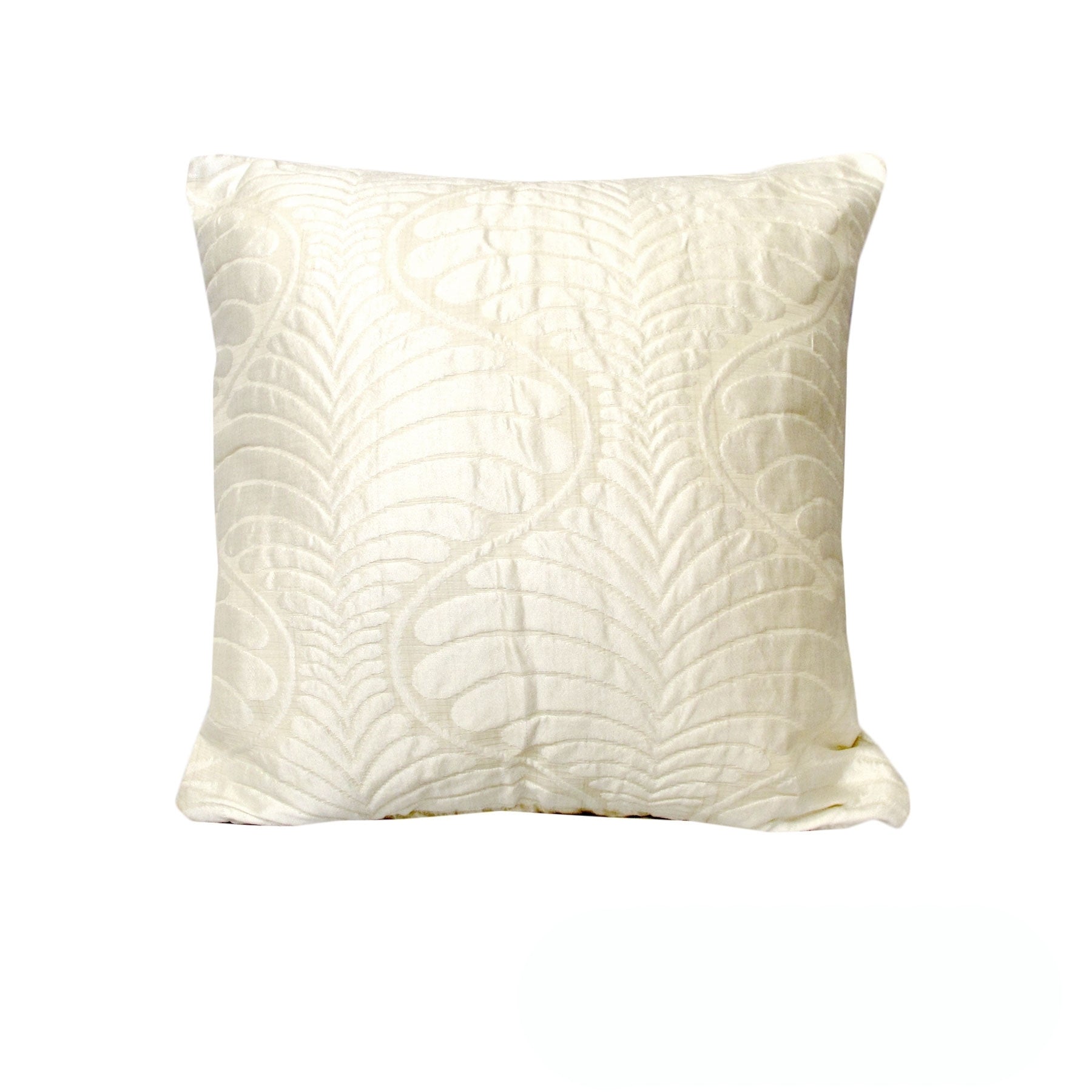 Rapee Cushion Cover Tux Leaf - Ivory 50 x 50 cm, Polyester Cotton, Machine Washable - SuperSaverAU - view 1