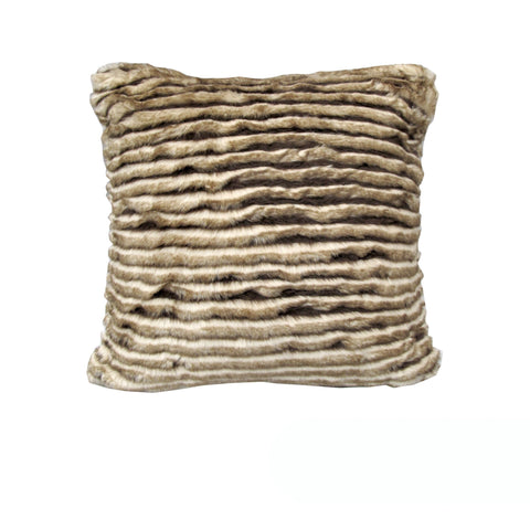 Rapee Faux Fur Cushion Cover 45 x 45 cm - Sand, Soft Touch Fabric - SuperSaverAU - view 1