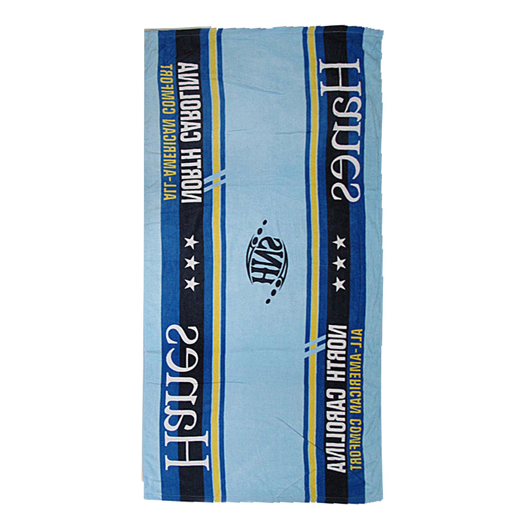 Hanes Blue 100% Cotton Velour Beach Towel - 75cm x 150cm, Machine Washable - SuperSaverAU - view 1
