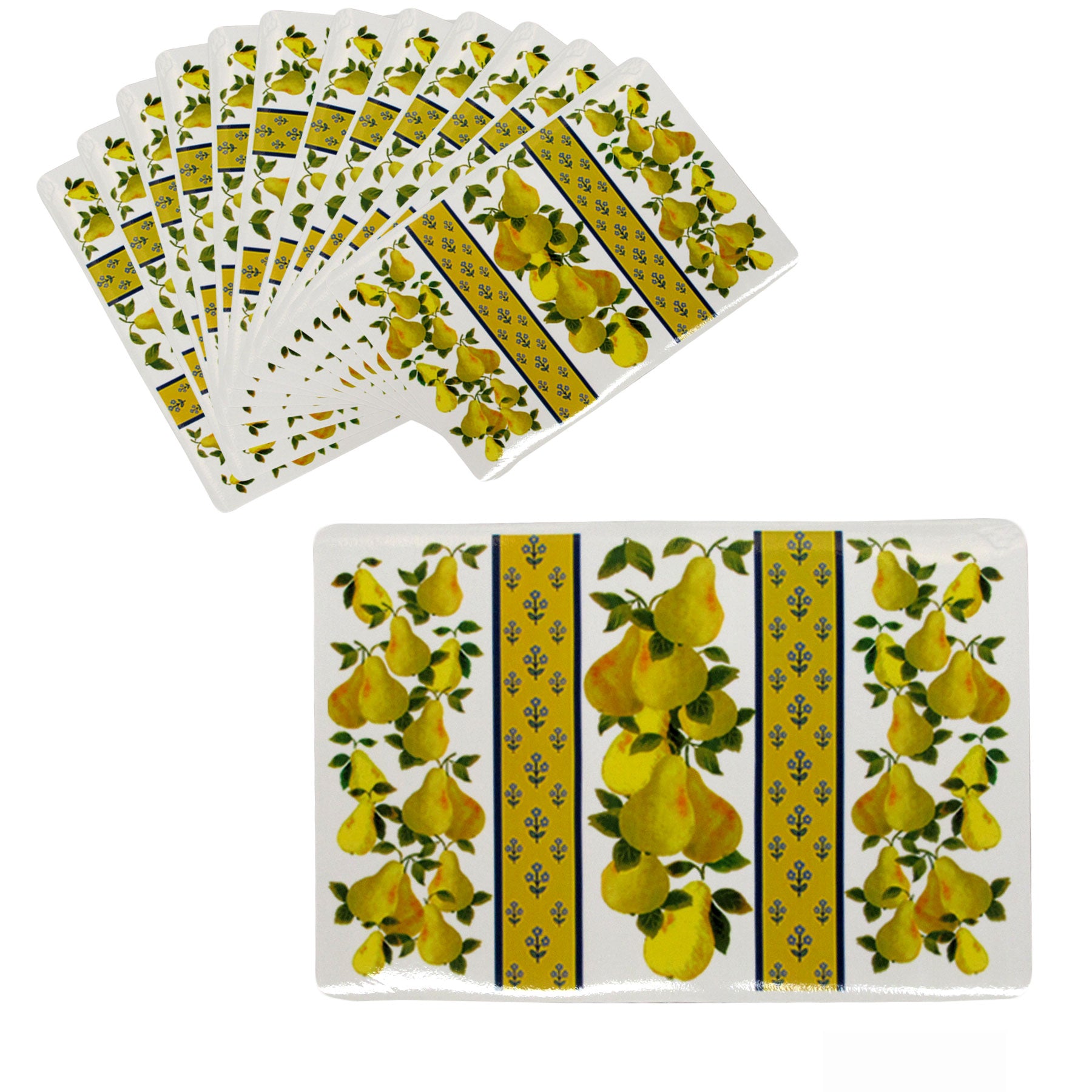 Set of 12 PVC Easy Care Placemats - Vibrant Pictorial Print Design, 43 x 28 cm - SuperSaverAU - view 1