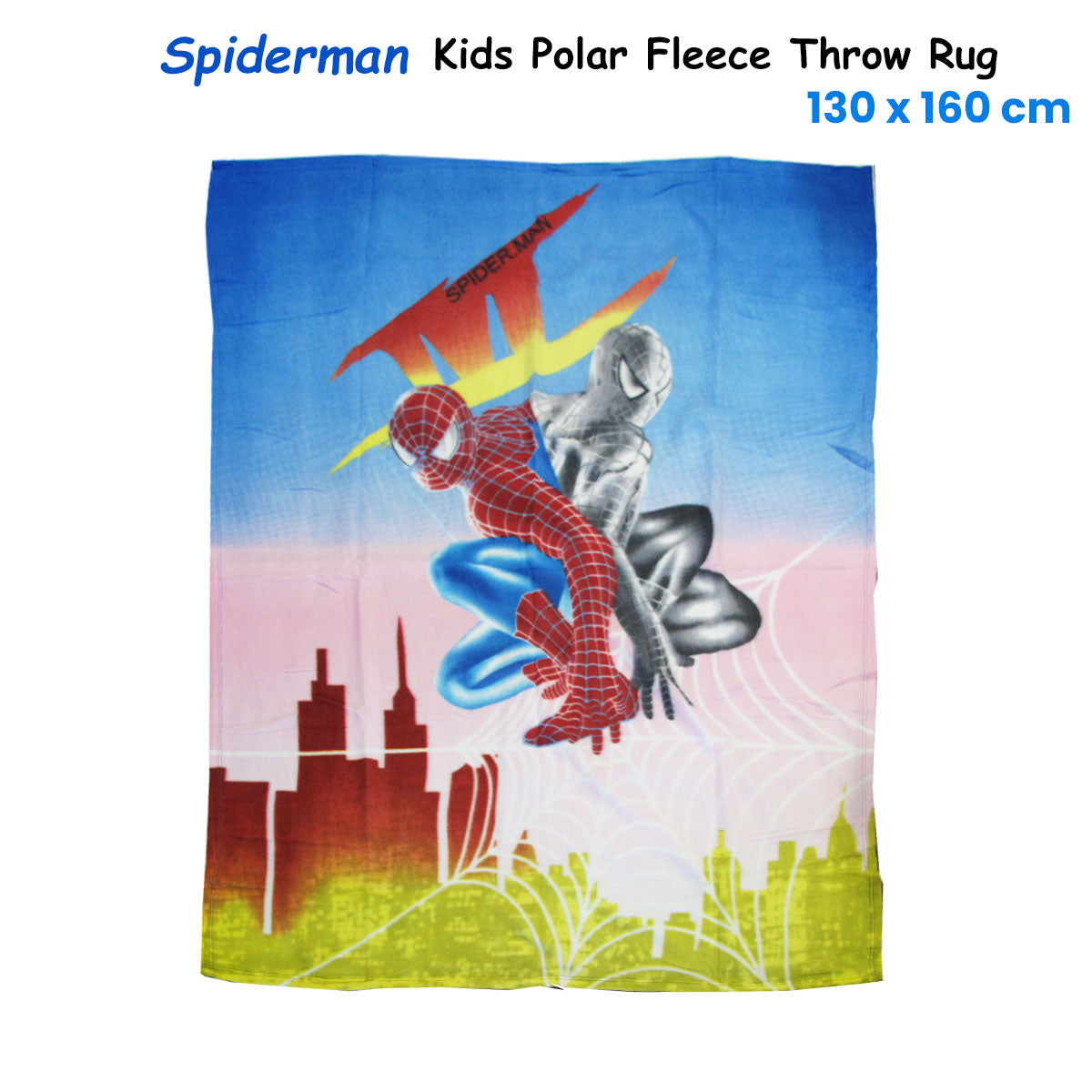 Premium Spiderman Polar Fleece Throw Rug - 130 x 160cm