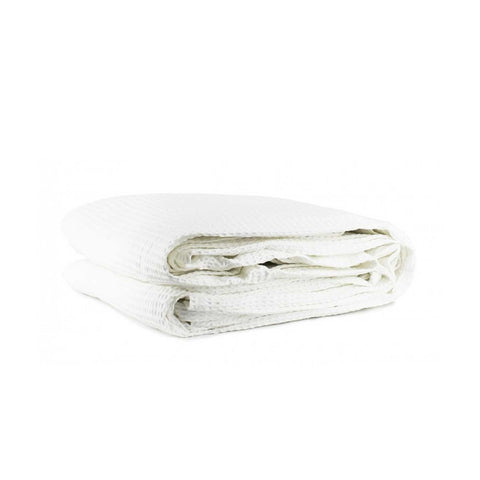 Jason Cotton Waffle Blanket White - 255x265 cm, 100% Cotton, 340gsm - SuperSaverAU - view 1