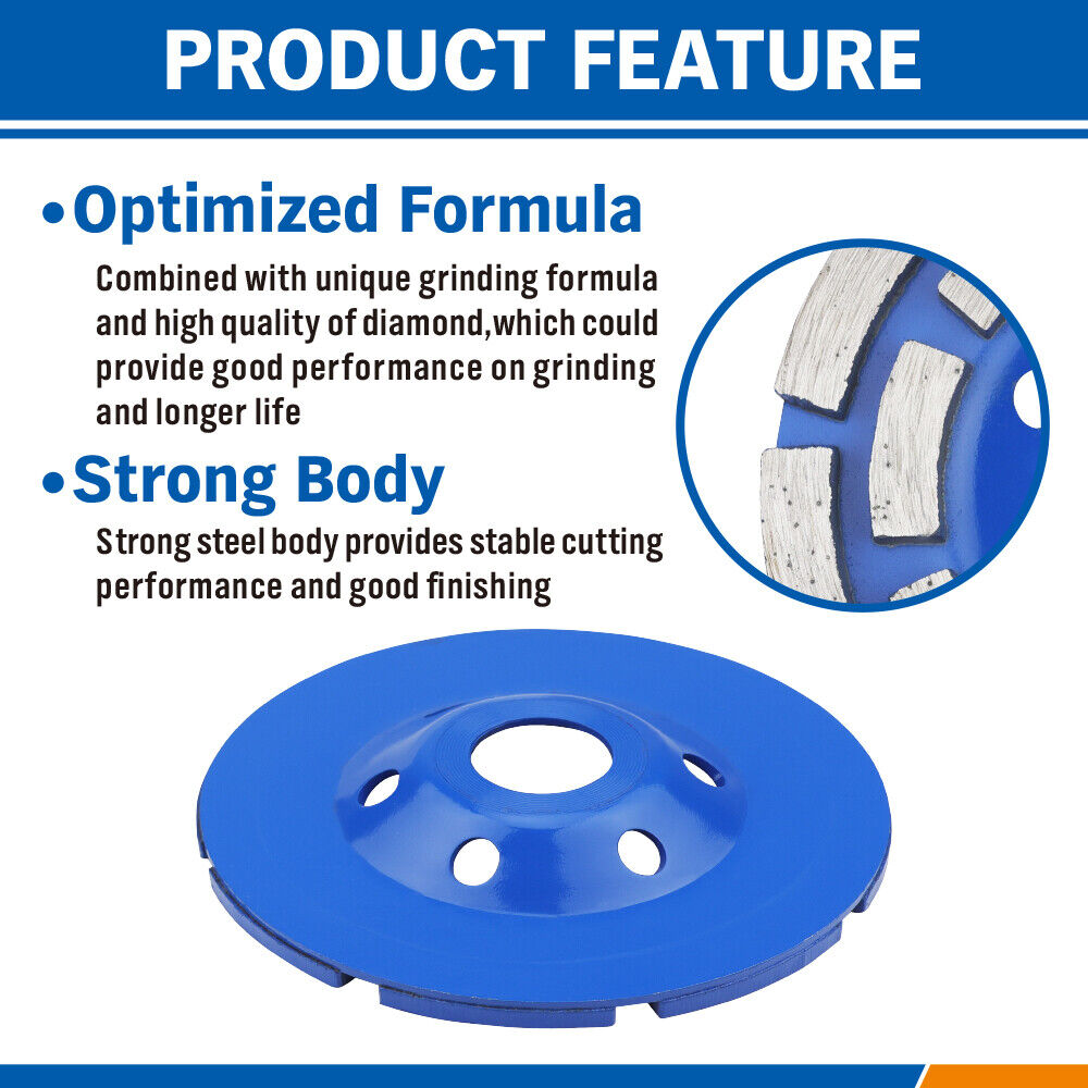 4.5inch Diamond Segment Grinding Concrete Cup Wheel Disc Granite Stone 115mm - SuperSaverAU - view 4
