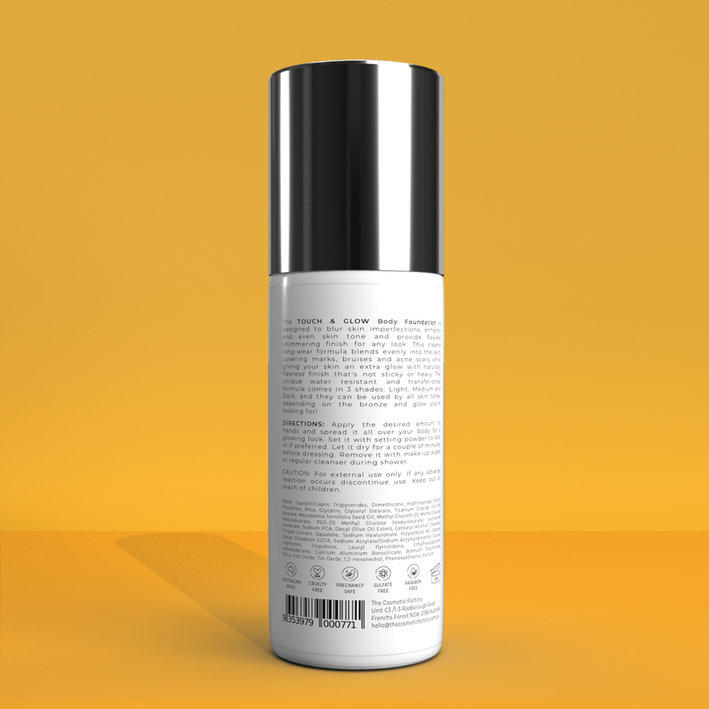 Touch Glow Body Foundation 200ML - Water Resistant, Transfer-Proof, All Skin Tones - SuperSaverAU - view 3
