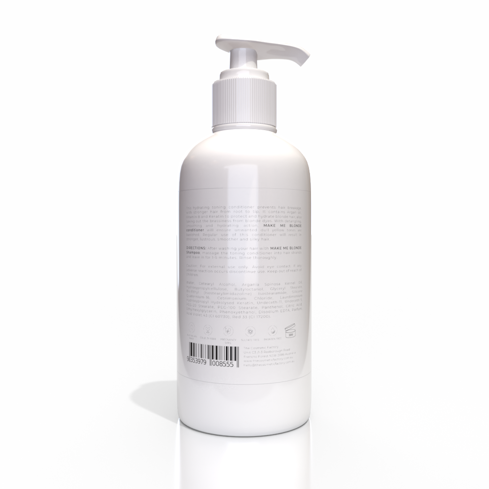 MAKE ME BLONDE Conditioner 300ML - Hydrating Toning for Blonde Hair, Prevents Brassiness - SuperSaverAU - view 1
