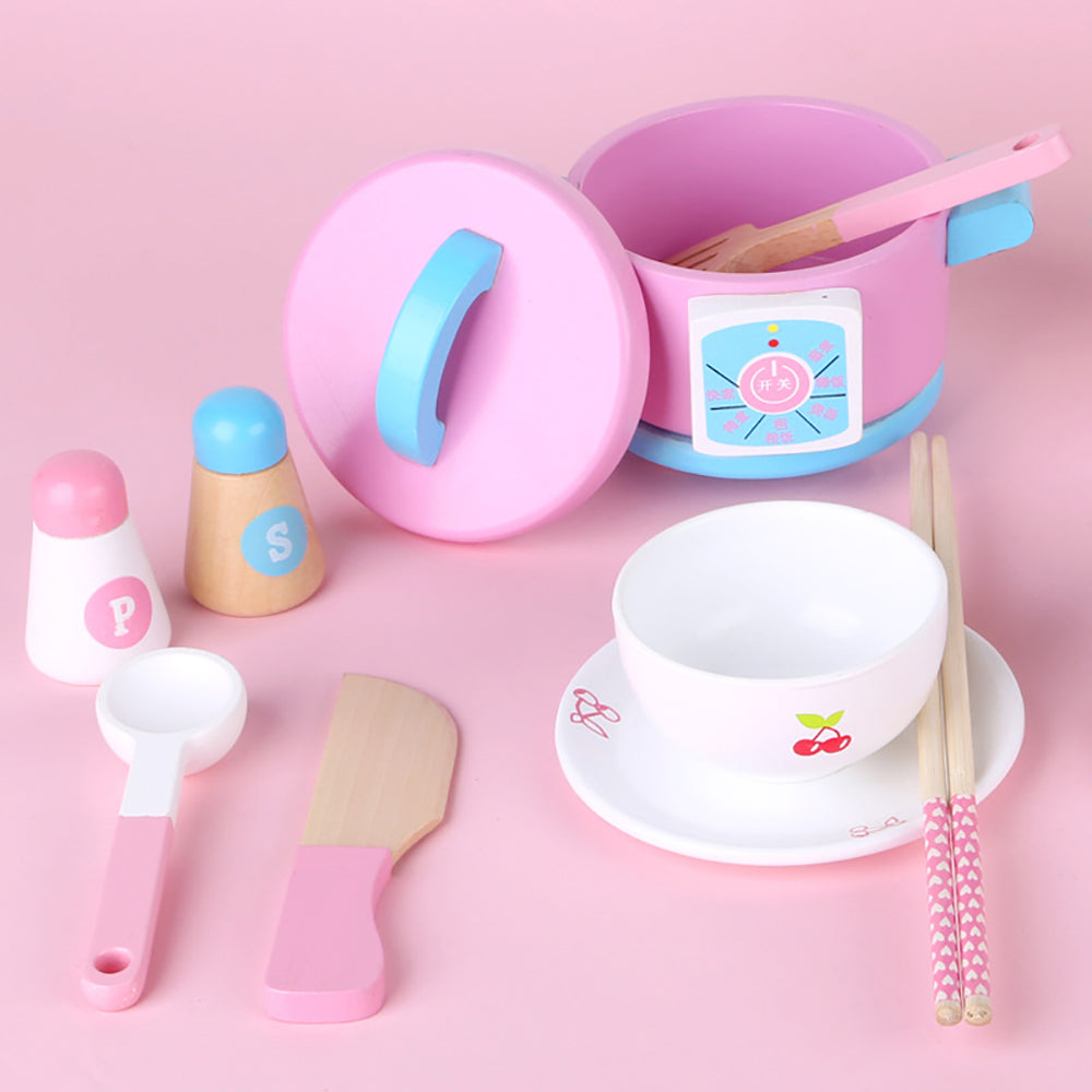 Kids Wooden Kitchen Tea Set Pretend Play - SuperSaverAU - view 5