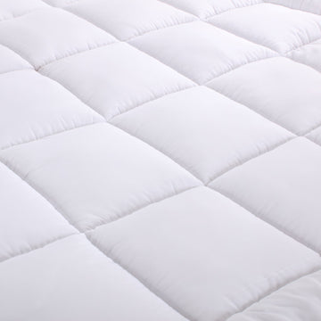 Bamboo Cotton Fitted Mattress Topper King Single - SuperSaverAU - view 1