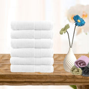 Ultra-light Cotton Face Washer Set - 6 Pieces, 30x30cm, 100% Combed Cotton, Fast Absorbent, Quick Drying, White - SuperSaverAU - view 1