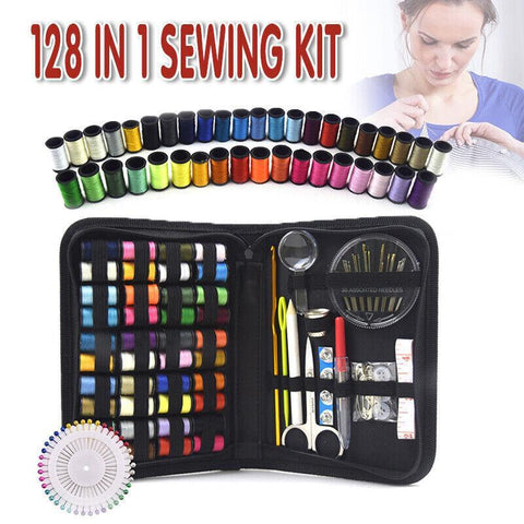 Premium Portable Sewing Kit – 128 Pieces