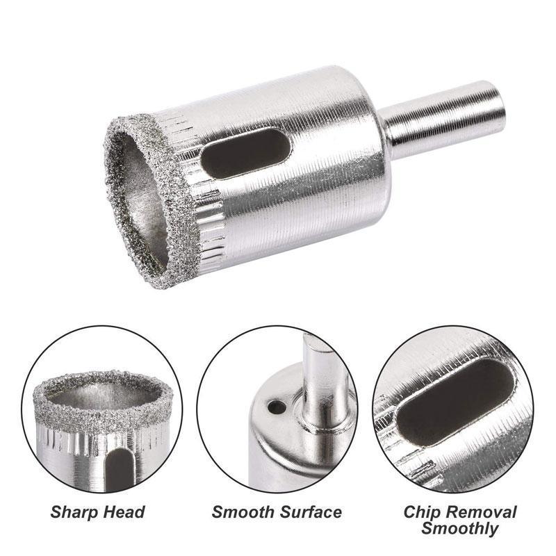Premium 15 Piece Diamond Hole Saw Drill Bit Set - 6-50mm