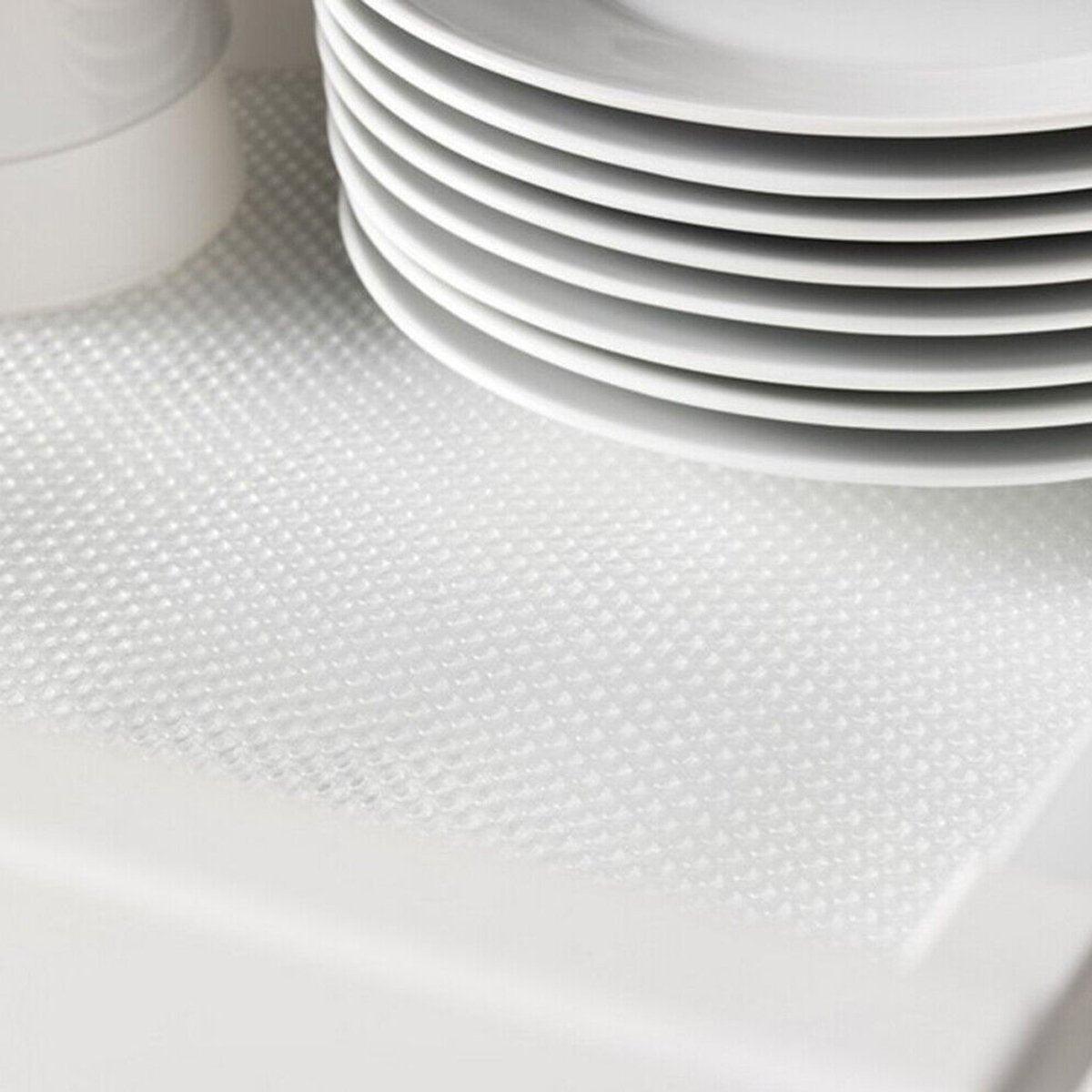 5 Roll EVA Anti Moisture Drawer Mat Cabinet Pad Kitchen Dustproof Placemat - Transparent Flat-45*150cm - SuperSaverAU - view 5