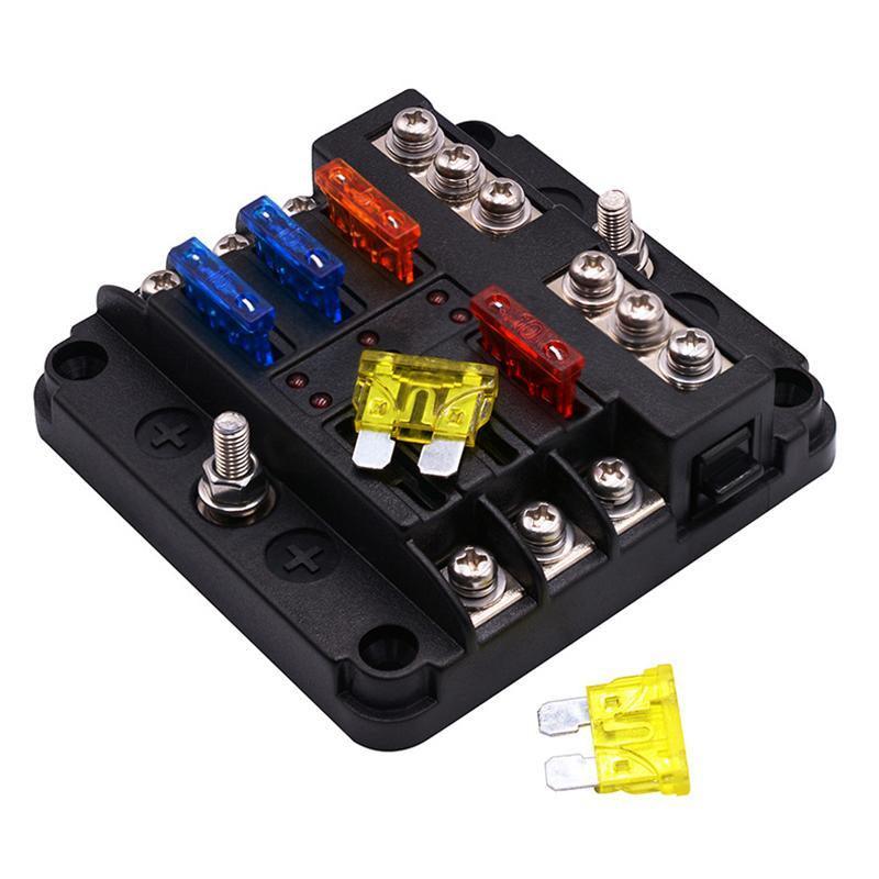 23PC 6 Way Blade Fuse Box with LED Indicator - 12V/32V - SuperSaverAU - view 5