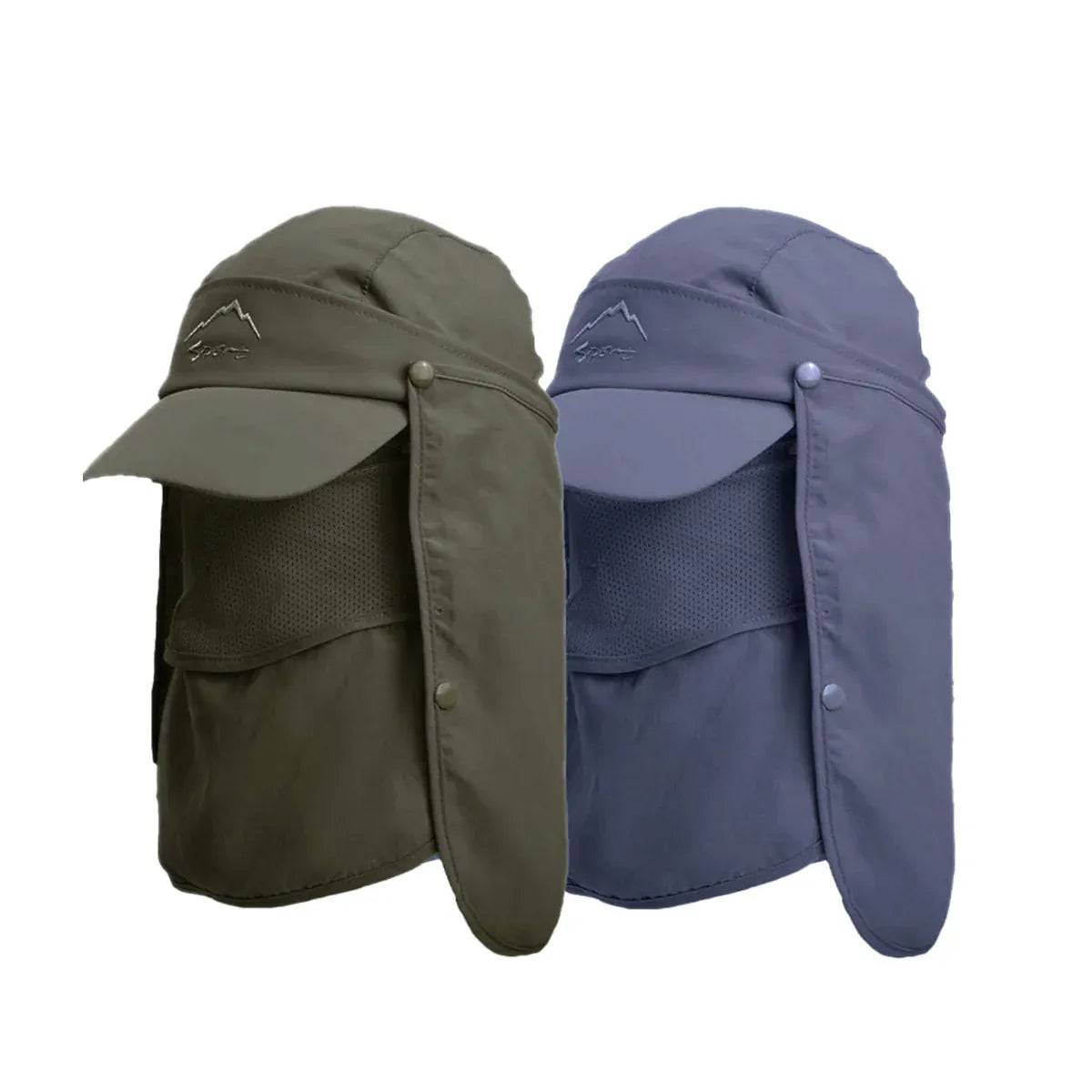 Premium Dark Grey Unisex Wide Brim Face and Neck Flap Outdoor Hat