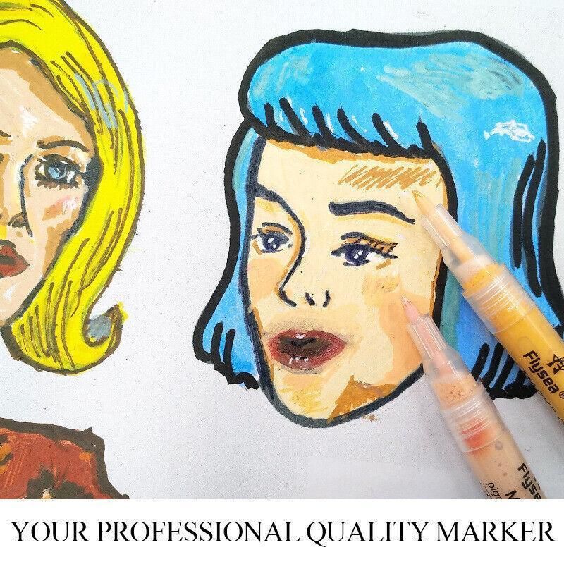 12 Colours Acrylic Paint Pens Markers Skin Tone - SuperSaverAU - view 4
