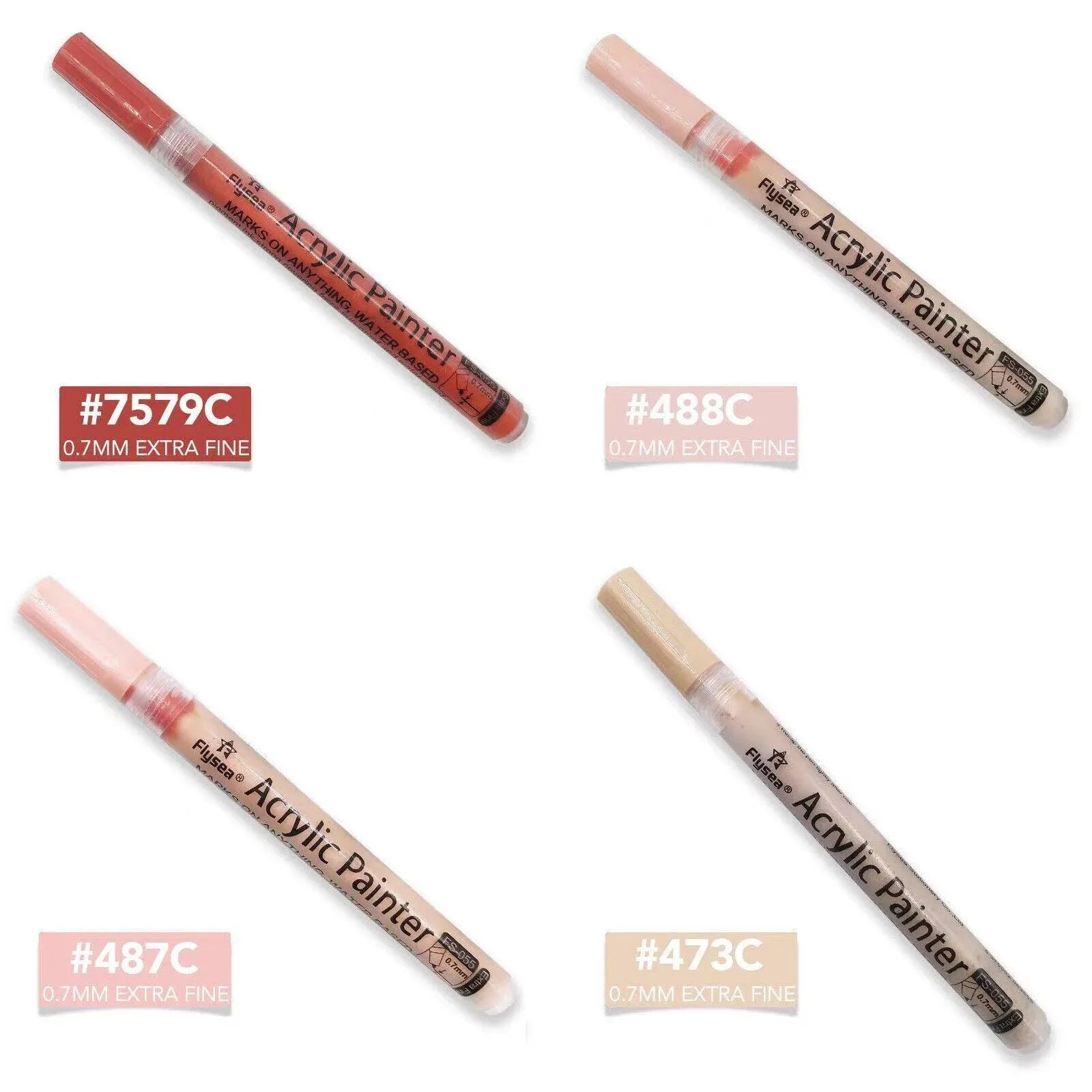 12 Colours Acrylic Paint Pens Markers Skin Tone - SuperSaverAU - view 11