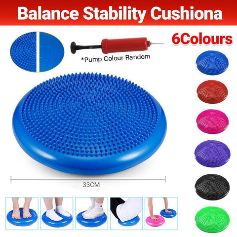 Black Balance Stability Cushion Wobble Air Disc for Rehab Exercise - SuperSaverAU - view 1