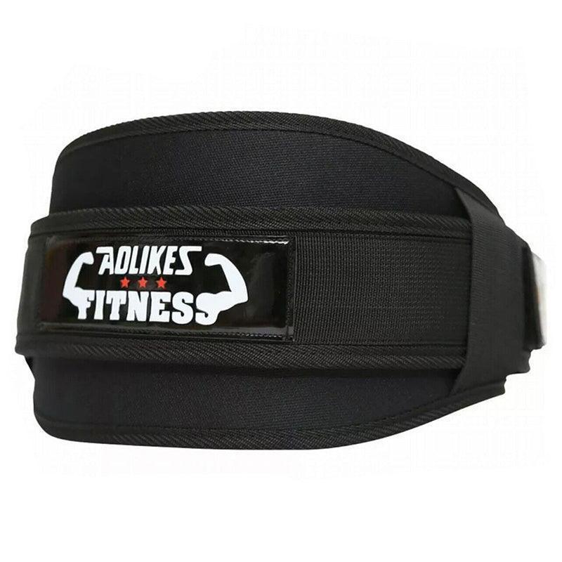 Premium Black Nylon Weight Lifting Belt for Back Support - M
