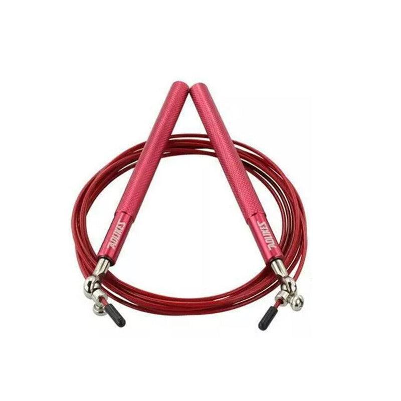 Aolikes Adjustable Steel Skipping Rope with Dual Bearings & EVA Foam Handles - Blue