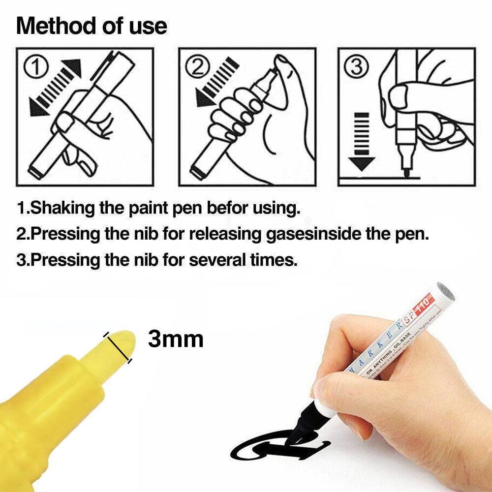 Premium Permanent Paint Marker Pens – 12 Colour Set