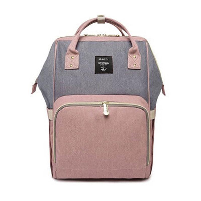 Luxury Multifunctional Diaper Nappy Backpack Maternity Mummy Changing Bag - Pink Gray - SuperSaverAU - view 8