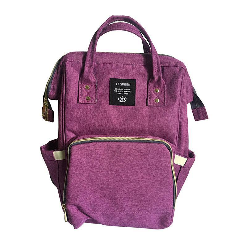 Luxury Multifunctional Diaper Nappy Backpack Maternity Mummy Changing Bag - Pink Gray - SuperSaverAU - view 9