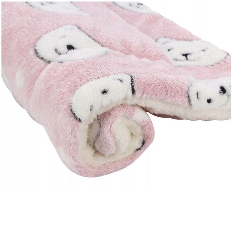 L Size Pink Bear Puppy Dog Cat Cushion Mattress Blanket Bed - Soft, Warm, Foldable - SuperSaverAU - view 7