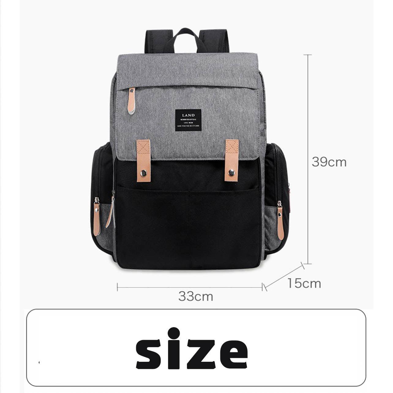 Multifunctional Diaper Backpack Changing Bag - Beige Grey - SuperSaverAU - view 3