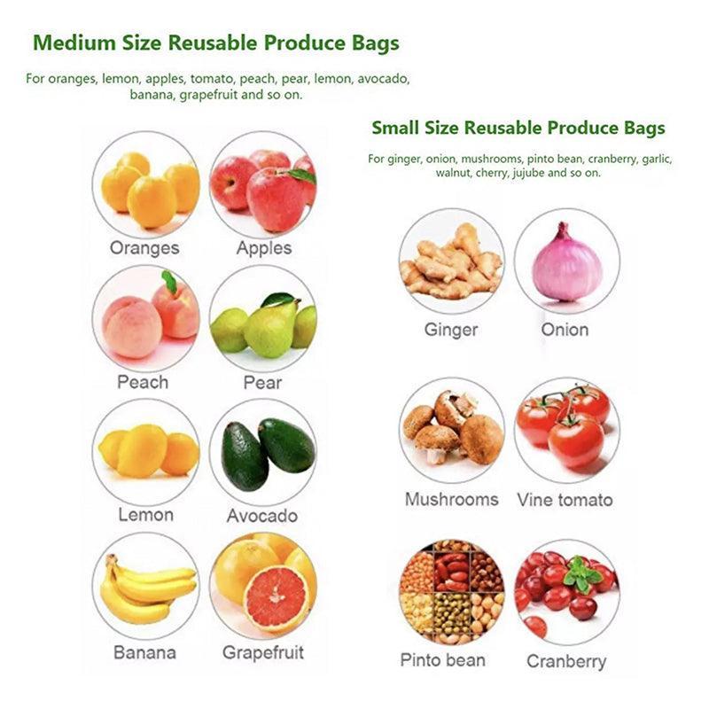 Premium Fruit Net Bags with Drawstring - 10 x 15cm, 50pcs