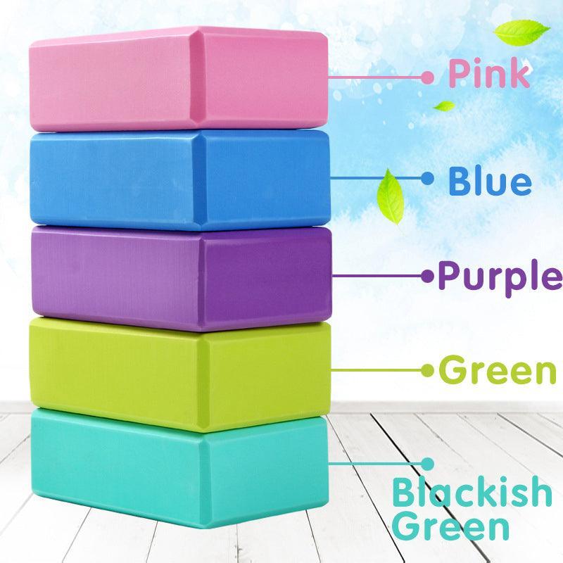 Premium 2PCS Non-Toxic EVA Yoga Blocks for Pilates & Stretching - Blue