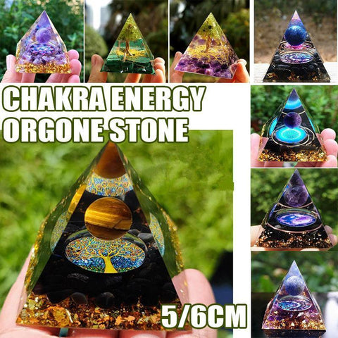 Orgone Pyramid - Amethyst Crystal Sphere & Obsidian - 60mm x 60mm - Handmade Energy Transformer - SuperSaverAU - view 1