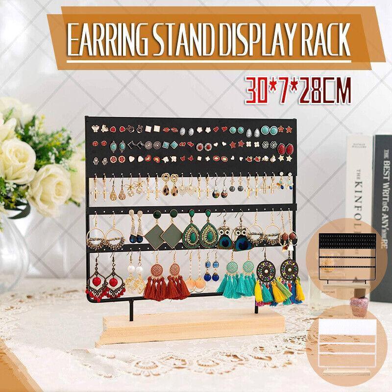 Premium White 3 Tier Earring Display Stand 144 Hole Jewellery Organiser