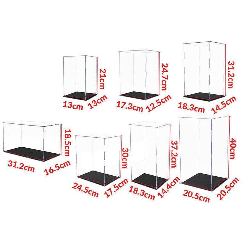 Premium Clear Acrylic Display Case – Dustproof 17.3 x 12.5 x 24.7cm